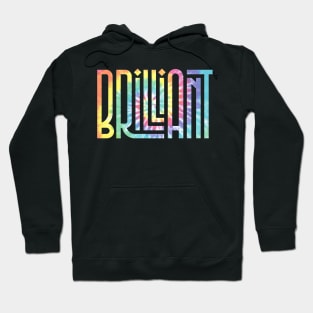 TIE DYE lettering Brilliant Hoodie